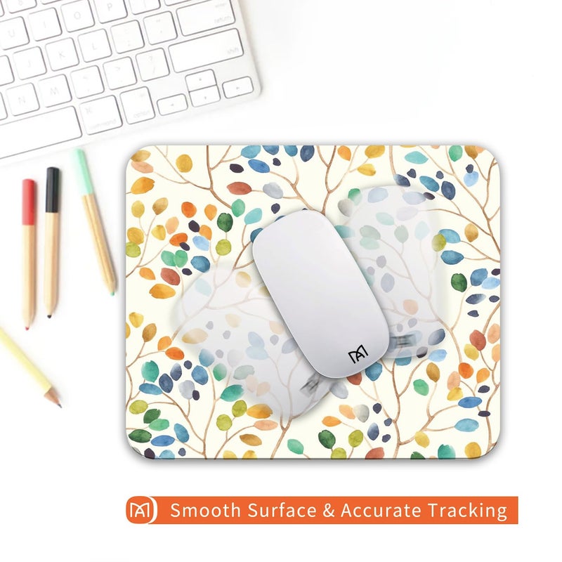 Armanza Square Mouse Pad Colorful Forest,Personalized Premium-Textured Custom Mouse Mat Design,Washable Mousepad Lycra Cloth,Non-Slip Rubber Base Computer Mouse Pads for Wireless Mouse - Image 4